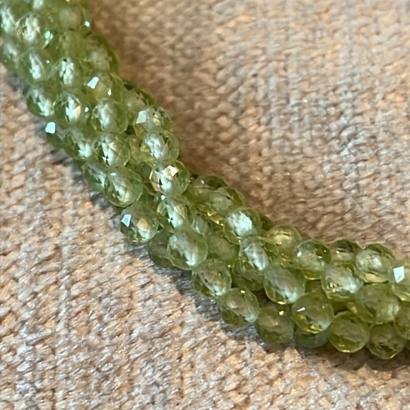 Genuine Green Peridot Sterling Silver 925 Adjustable Bolo Bracelet 5-9.25” - Picture 4 of 5